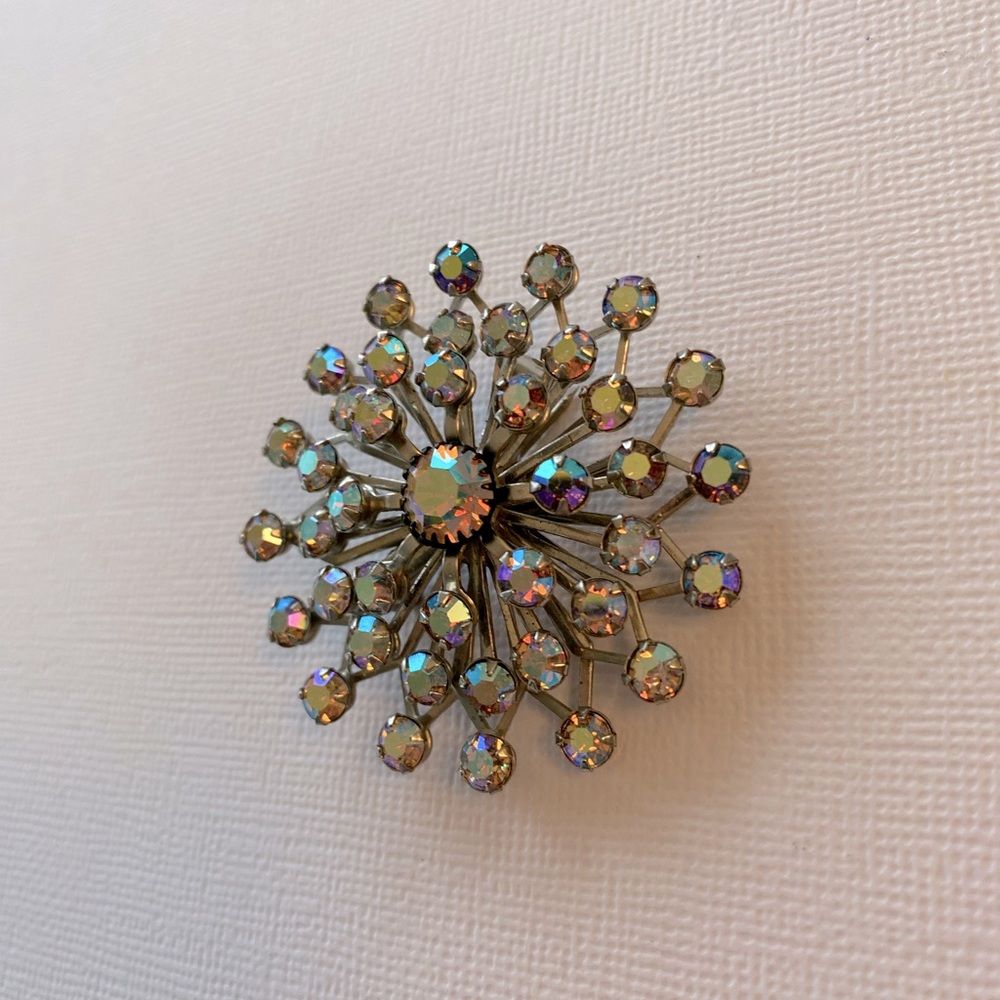 Vintage Rhinestone Star Brooch